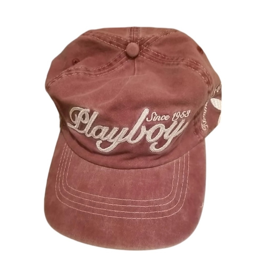 Playboy Homme‎ Femme Streetwear Maroon Dad Hat OS